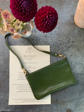 Load image into Gallery viewer, Kairi dark green cactus leather baguette bag
