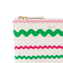 Load image into Gallery viewer, Zig zag purse- red &amp; green
