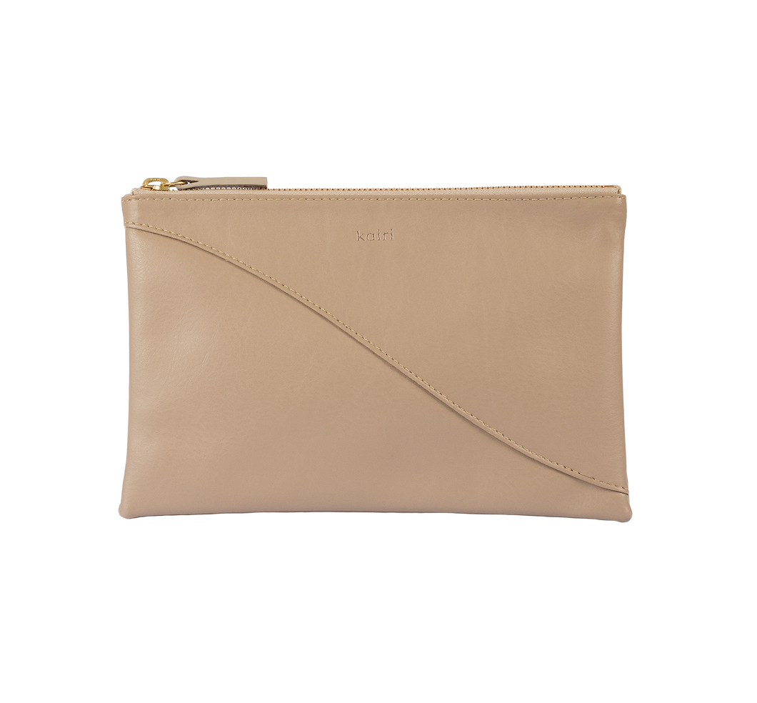 Curve pouch - taupe